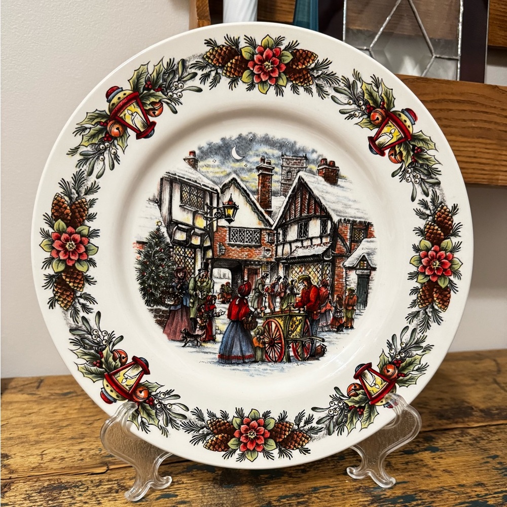Charming Village Scene Decorative Plate